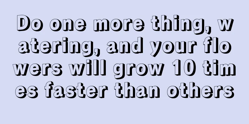 Do one more thing, watering, and your flowers will grow 10 times faster than others