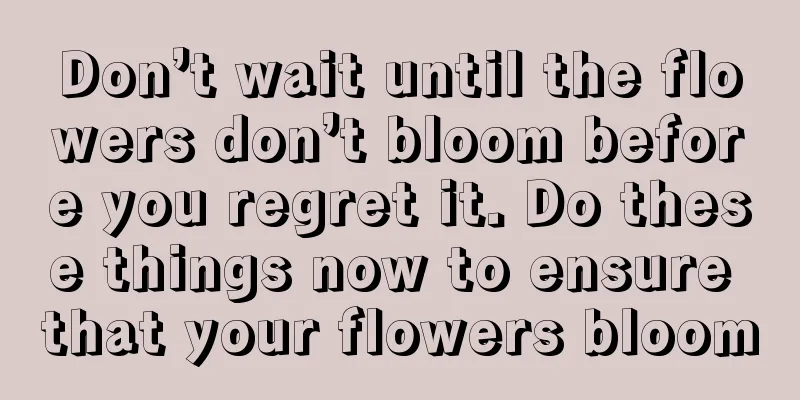 Don’t wait until the flowers don’t bloom before you regret it. Do these things now to ensure that your flowers bloom