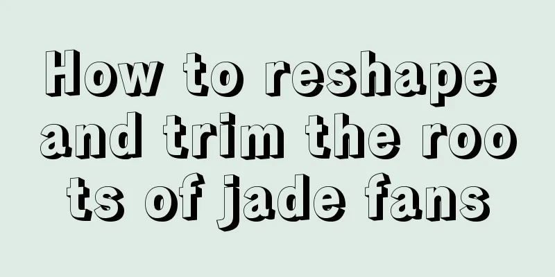 How to reshape and trim the roots of jade fans