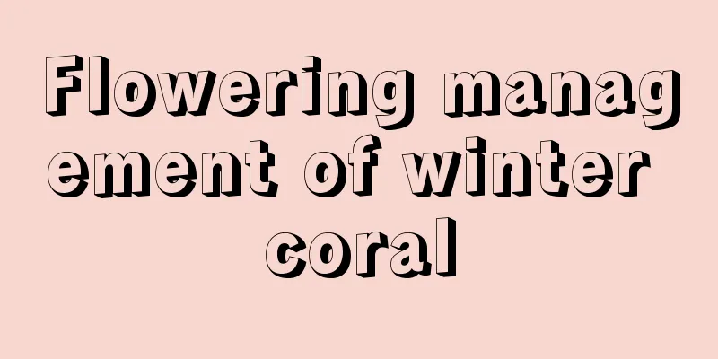 Flowering management of winter coral