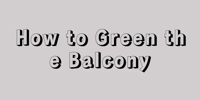 How to Green the Balcony