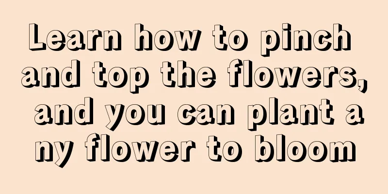 Learn how to pinch and top the flowers, and you can plant any flower to bloom