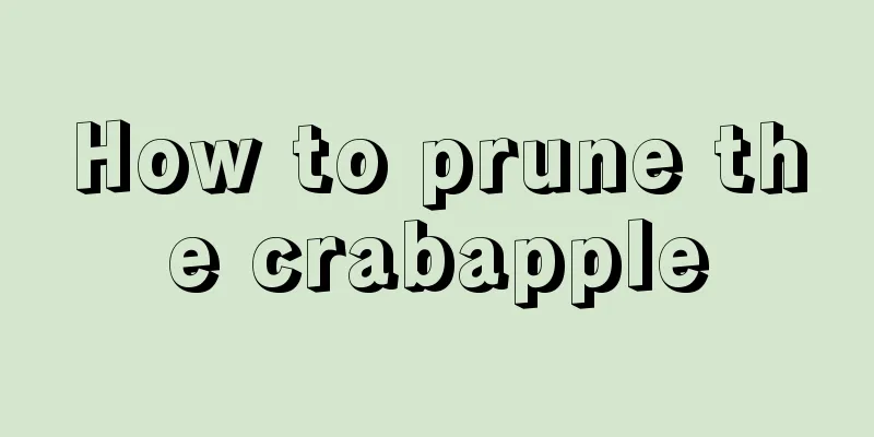 How to prune the crabapple