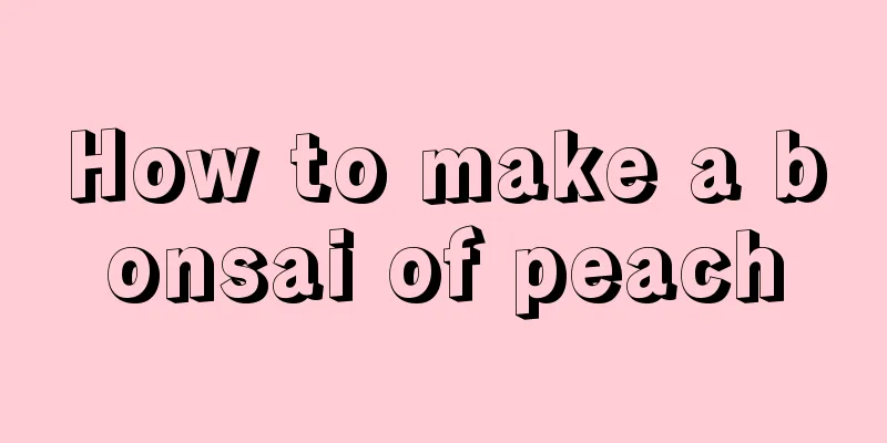 How to make a bonsai of peach