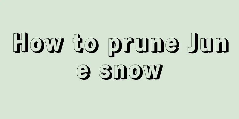 How to prune June snow