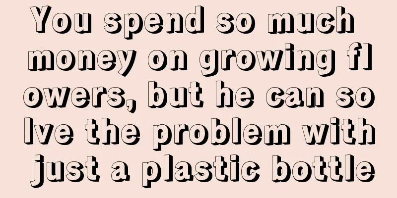 You spend so much money on growing flowers, but he can solve the problem with just a plastic bottle