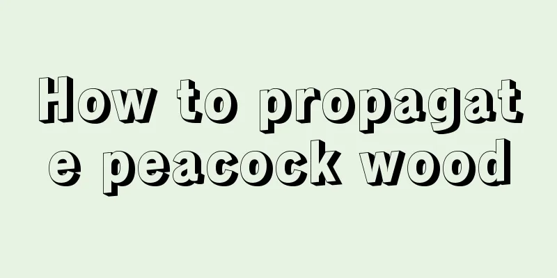 How to propagate peacock wood