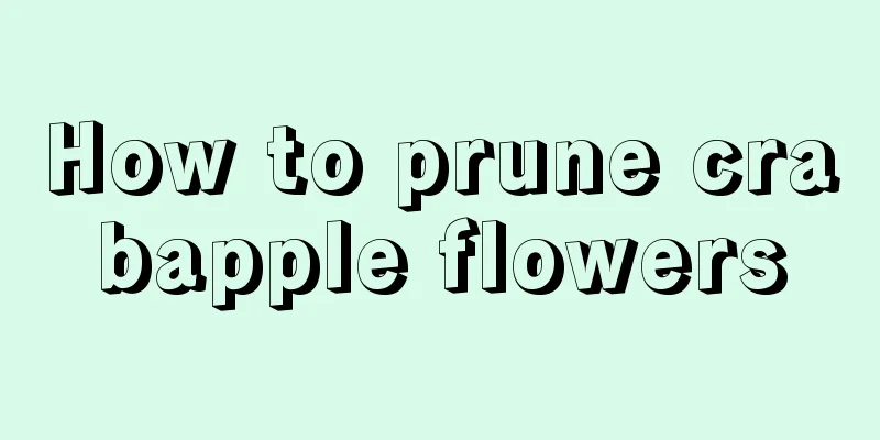 How to prune crabapple flowers