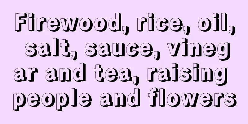 Firewood, rice, oil, salt, sauce, vinegar and tea, raising people and flowers