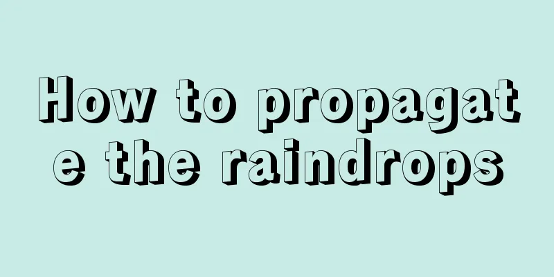 How to propagate the raindrops