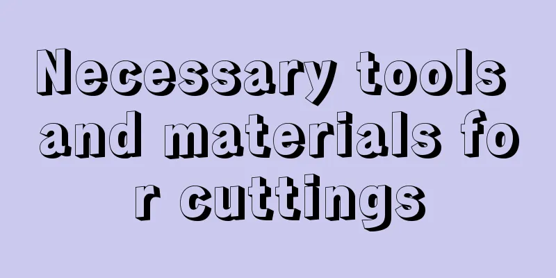 Necessary tools and materials for cuttings