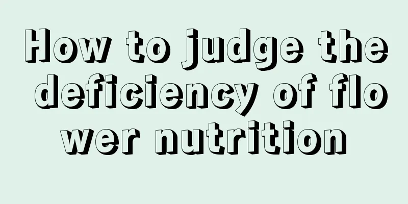 How to judge the deficiency of flower nutrition