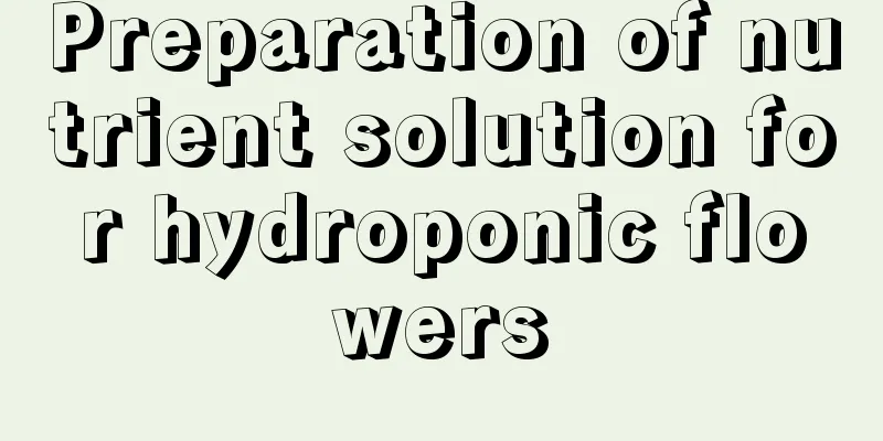 Preparation of nutrient solution for hydroponic flowers