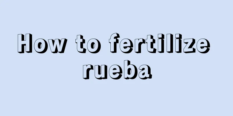 How to fertilize rueba