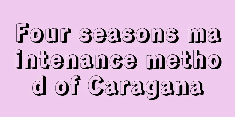 Four seasons maintenance method of Caragana