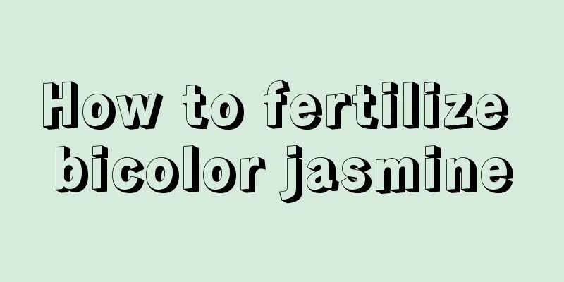 How to fertilize bicolor jasmine