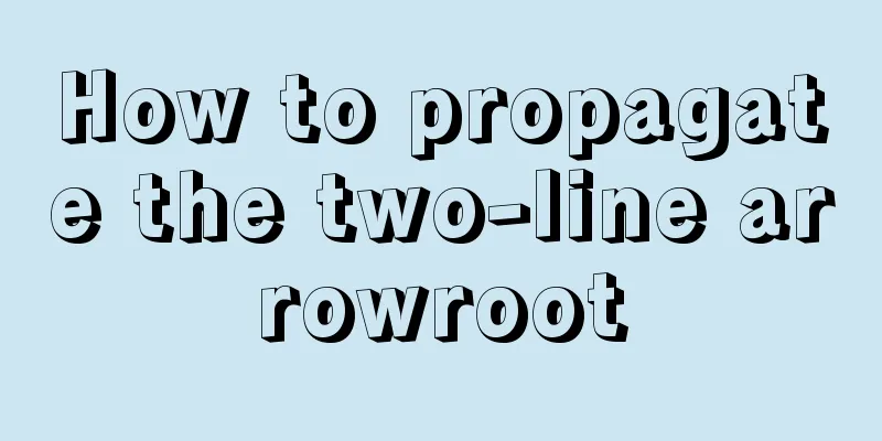 How to propagate the two-line arrowroot