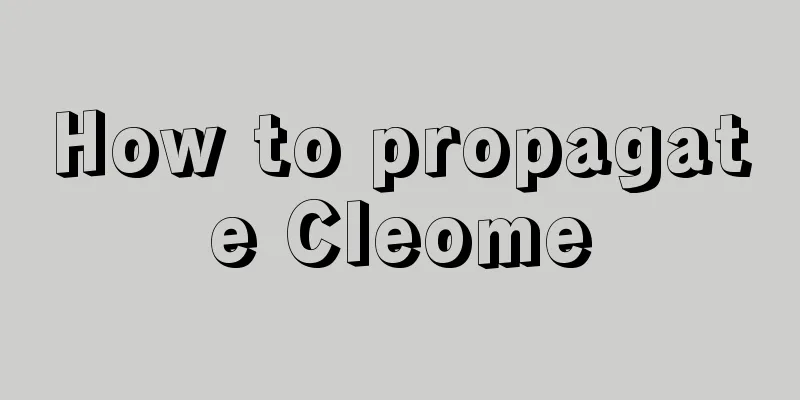 How to propagate Cleome