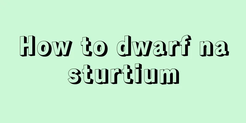 How to dwarf nasturtium