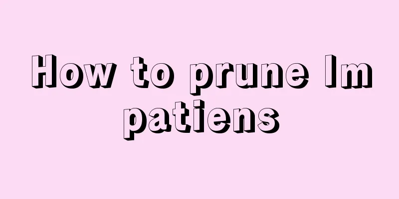 How to prune Impatiens