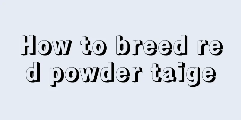 How to breed red powder taige