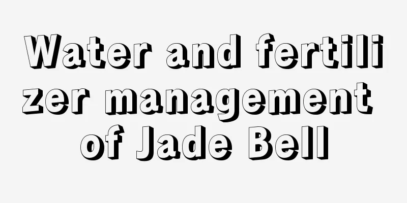 Water and fertilizer management of Jade Bell