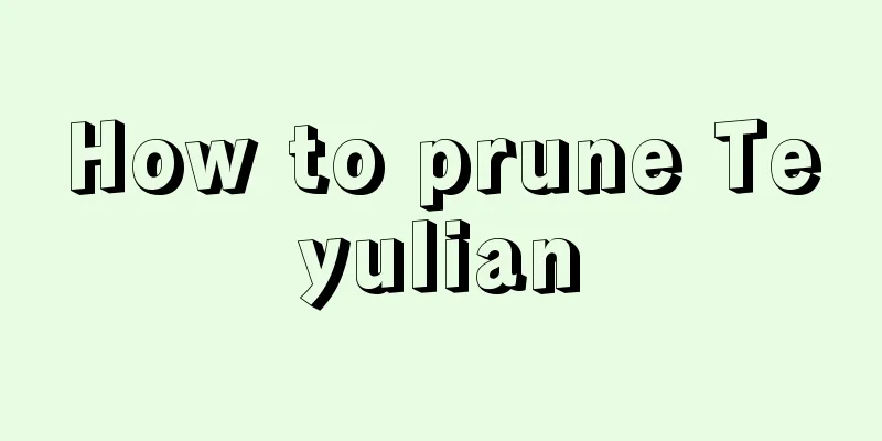 How to prune Teyulian