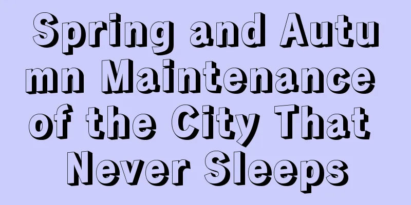 Spring and Autumn Maintenance of the City That Never Sleeps