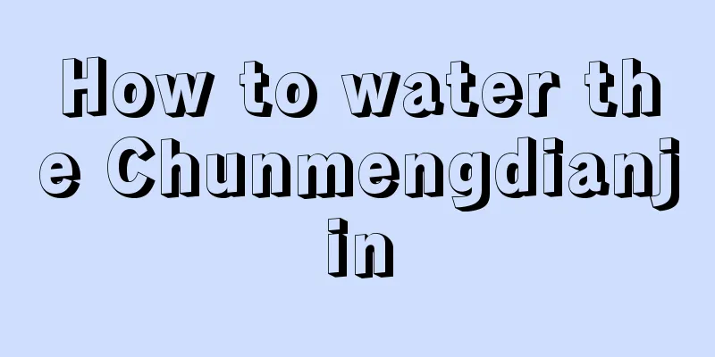 How to water the Chunmengdianjin