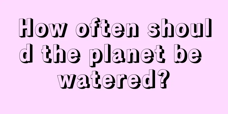 How often should the planet be watered?