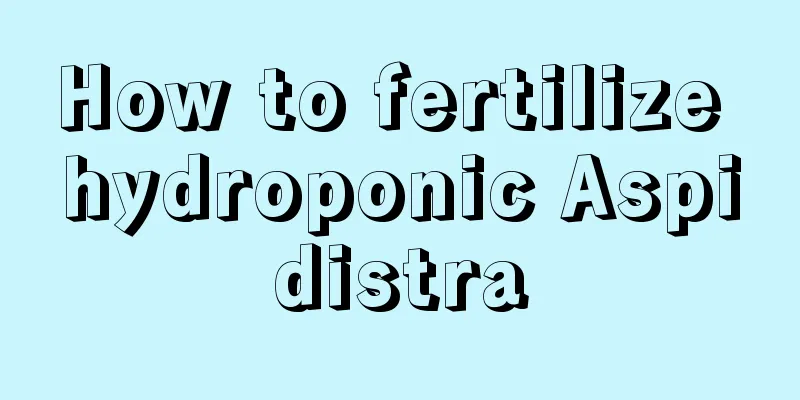 How to fertilize hydroponic Aspidistra