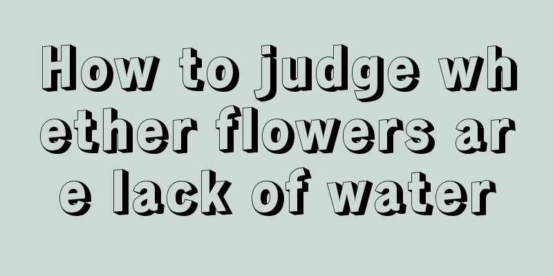 How to judge whether flowers are lack of water