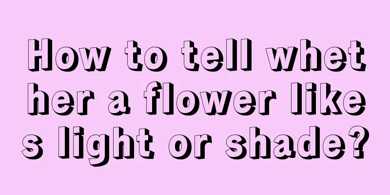 How to tell whether a flower likes light or shade?