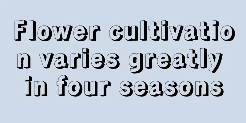 Flower cultivation varies greatly in four seasons