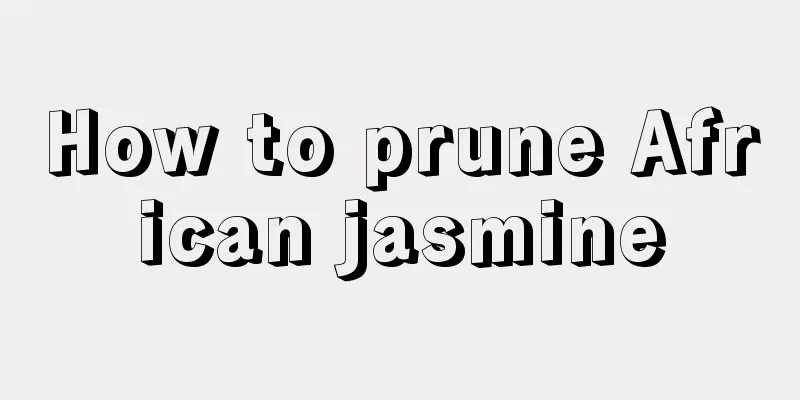 How to prune African jasmine