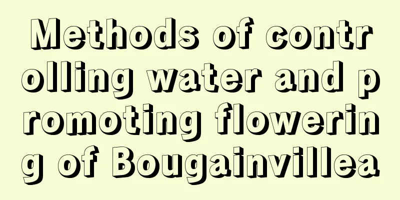 Methods of controlling water and promoting flowering of Bougainvillea