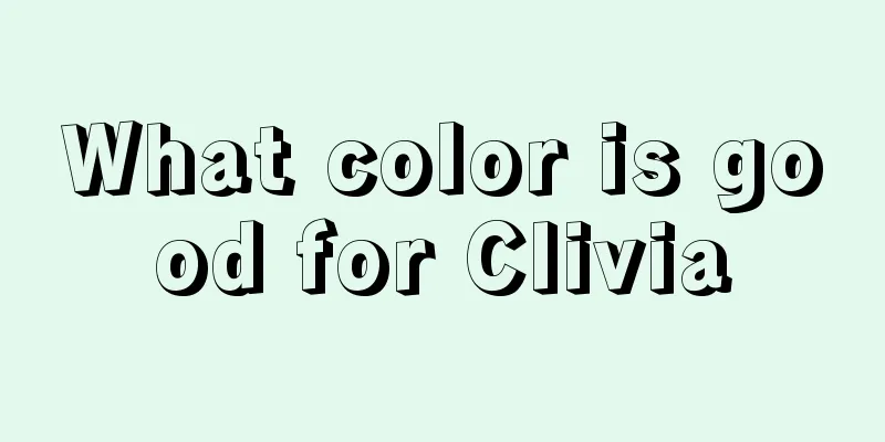 What color is good for Clivia