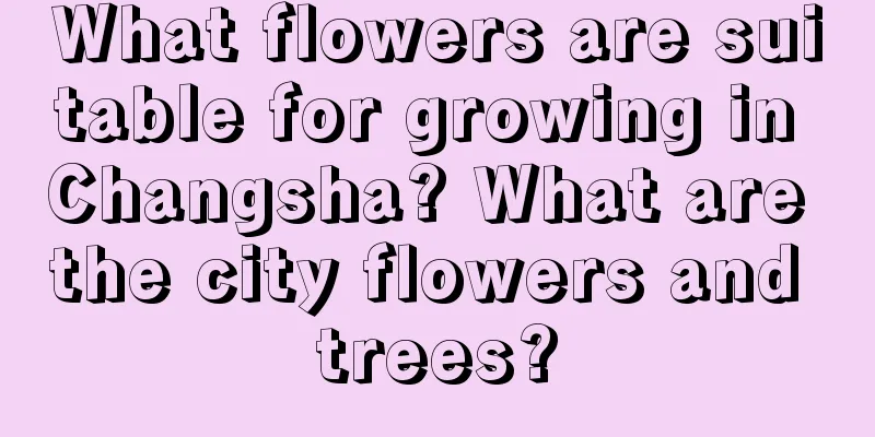 What flowers are suitable for growing in Changsha? What are the city flowers and trees?