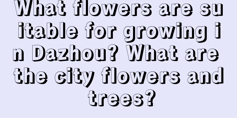 What flowers are suitable for growing in Dazhou? What are the city flowers and trees?