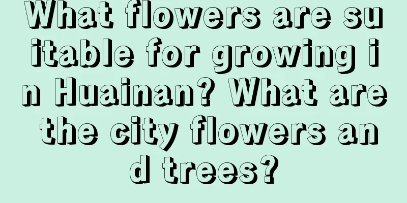 What flowers are suitable for growing in Huainan? What are the city flowers and trees?