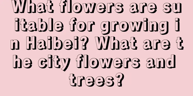 What flowers are suitable for growing in Haibei? What are the city flowers and trees?