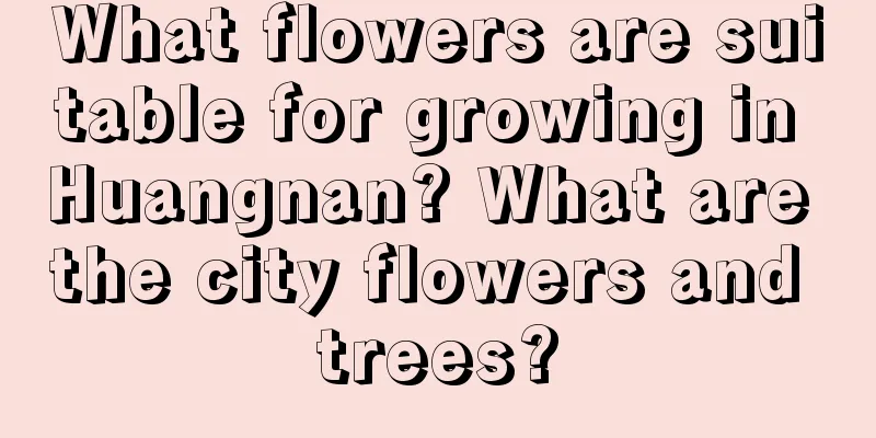 What flowers are suitable for growing in Huangnan? What are the city flowers and trees?