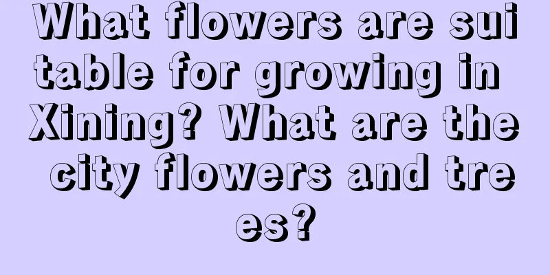 What flowers are suitable for growing in Xining? What are the city flowers and trees?