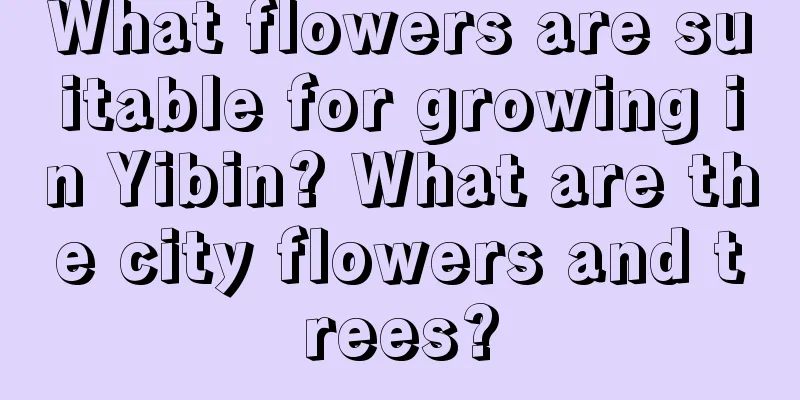 What flowers are suitable for growing in Yibin? What are the city flowers and trees?