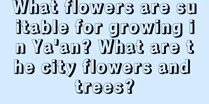 What flowers are suitable for growing in Ya'an? What are the city flowers and trees?