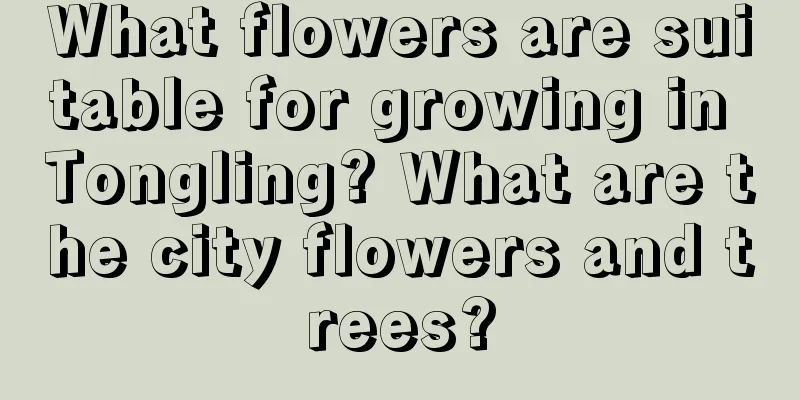 What flowers are suitable for growing in Tongling? What are the city flowers and trees?