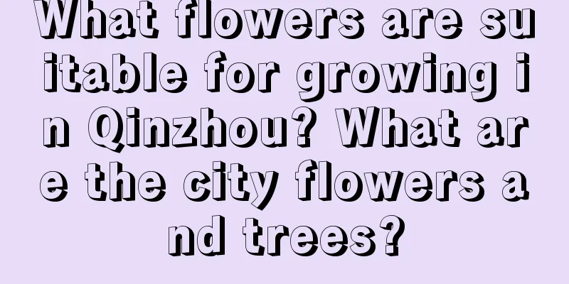 What flowers are suitable for growing in Qinzhou? What are the city flowers and trees?