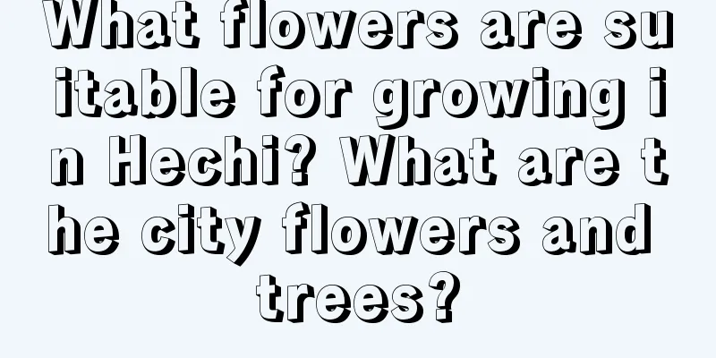 What flowers are suitable for growing in Hechi? What are the city flowers and trees?