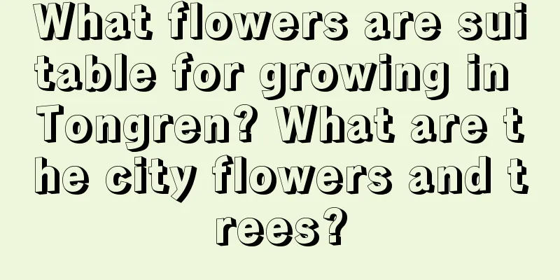 What flowers are suitable for growing in Tongren? What are the city flowers and trees?