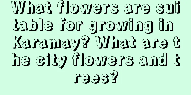 What flowers are suitable for growing in Karamay? What are the city flowers and trees?